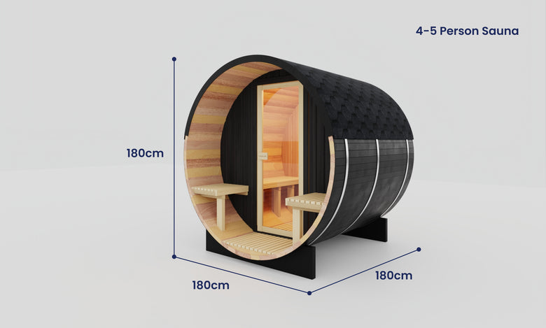 PlusLife Outdoor Barrel Sauna